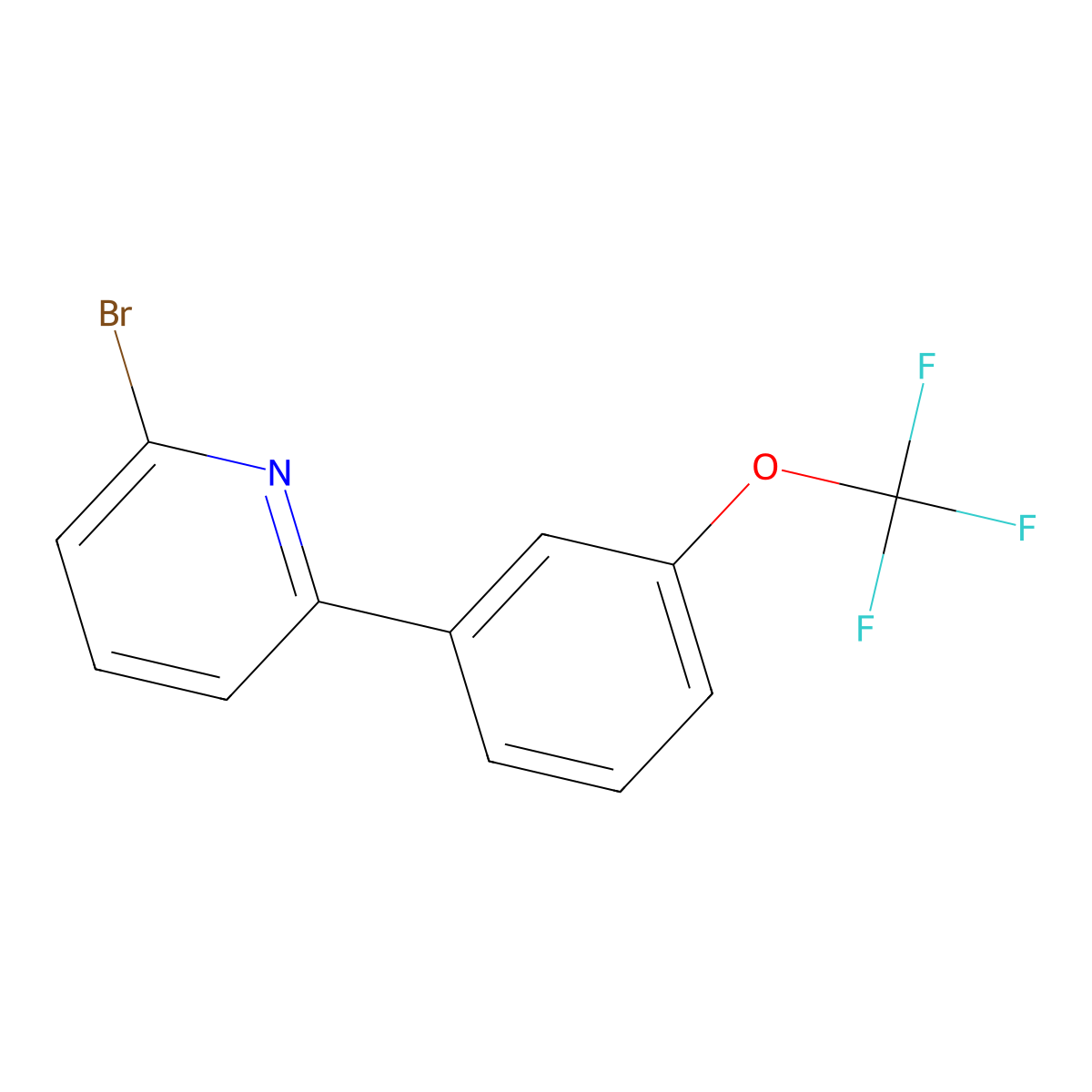 2-Bromo-6-(3-(trifluoromethoxy)phenyl)pyridine molecular structure, CAS 1482180-88-0