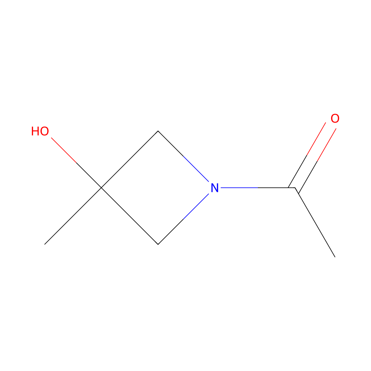 1-(3-Hydroxy-3-methylazetidin-1-yl)ethan-1-one molecular structure, CAS 1482192-17-5