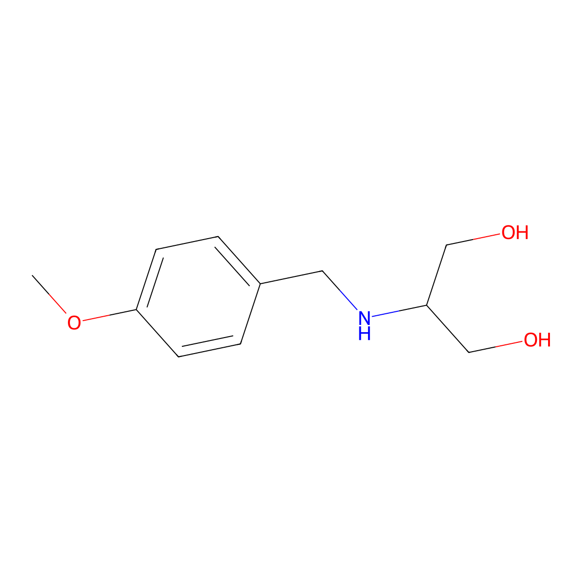 2-{[(4-Methoxyphenyl)methyl]amino}propane-1,3-diol molecular structure, CAS 1482235-35-7