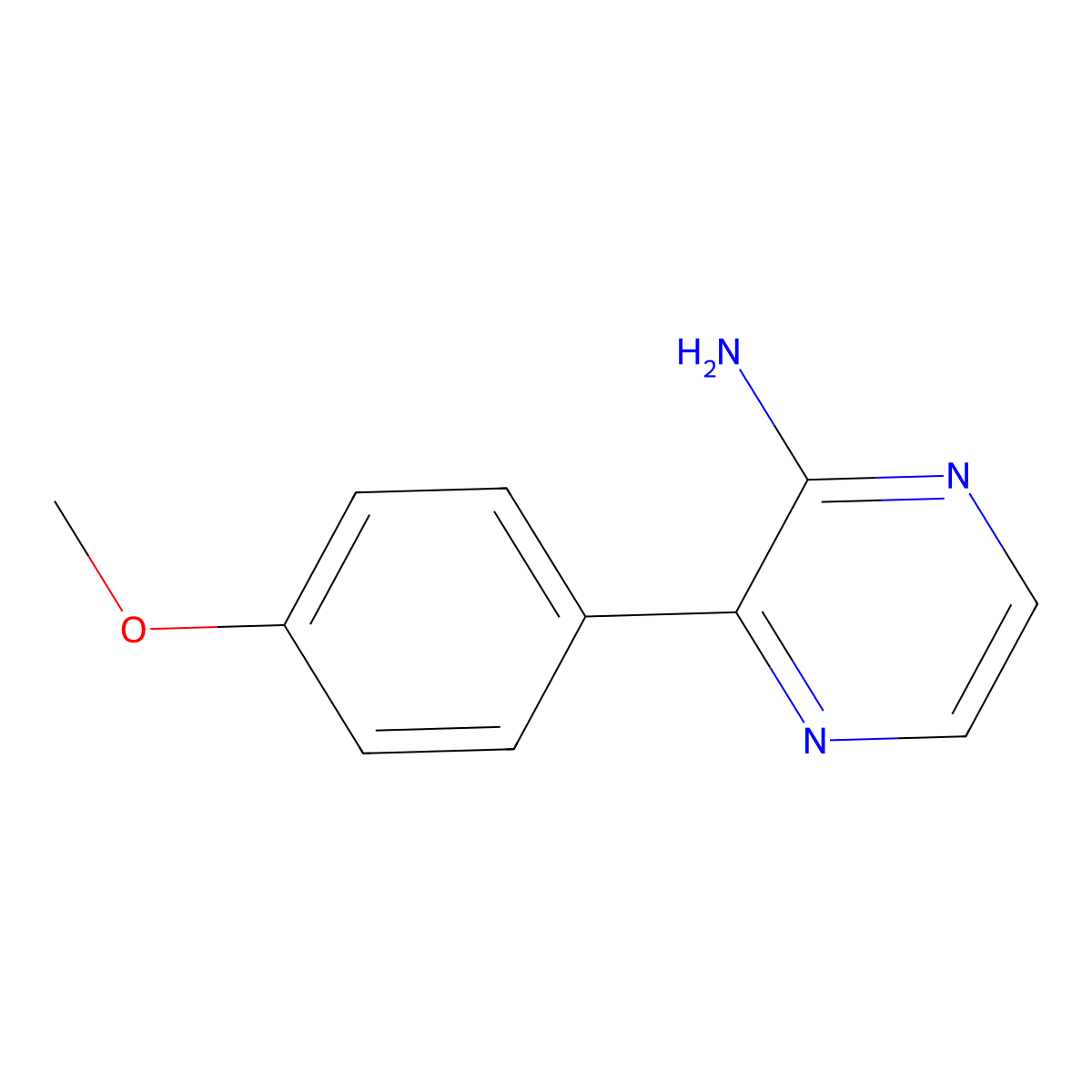 3-(4-Methoxyphenyl)pyrazin-2-amine molecular structure, CAS 1482262-91-8