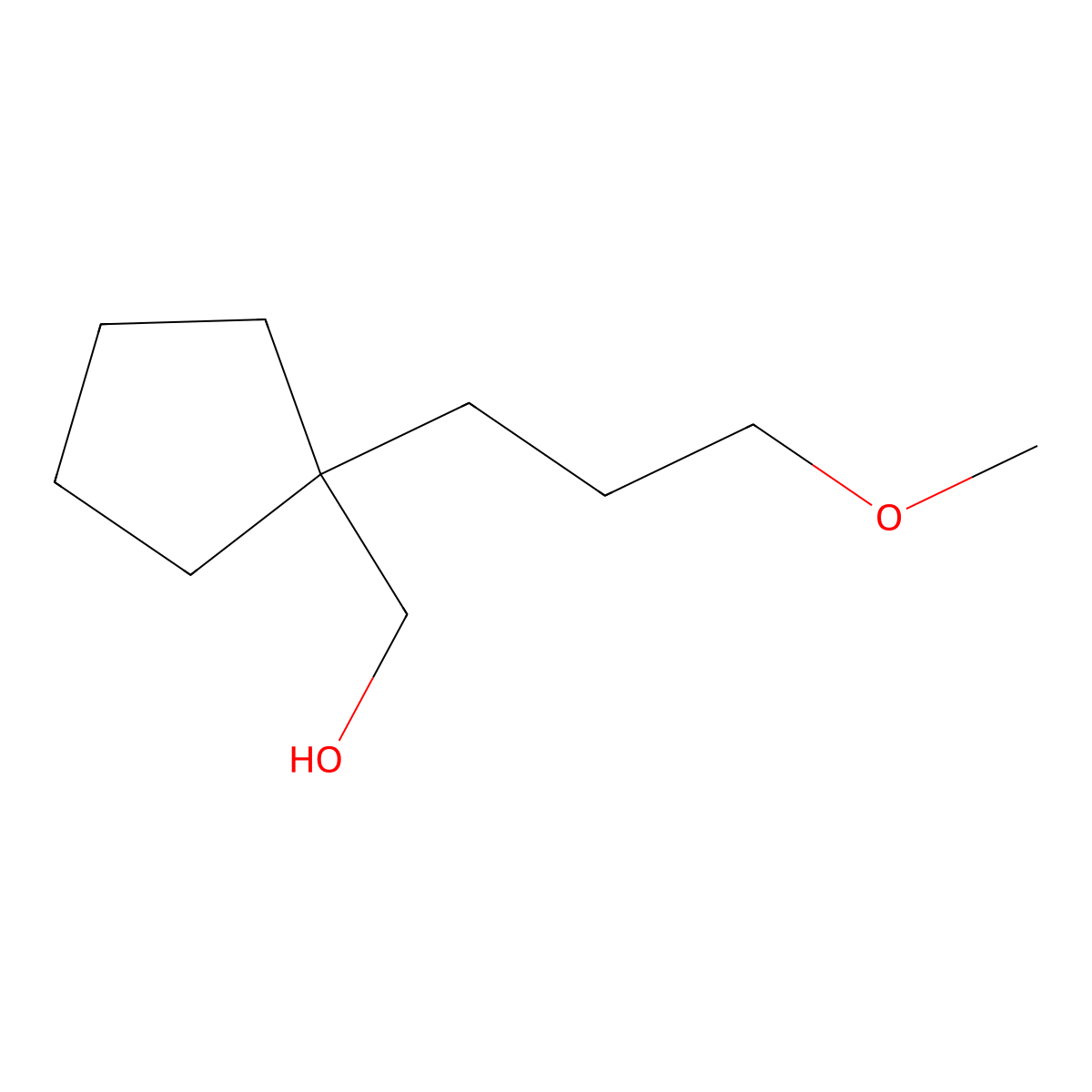 [1-(3-Methoxypropyl)cyclopentyl]methanol molecular structure, CAS 1482265-02-0