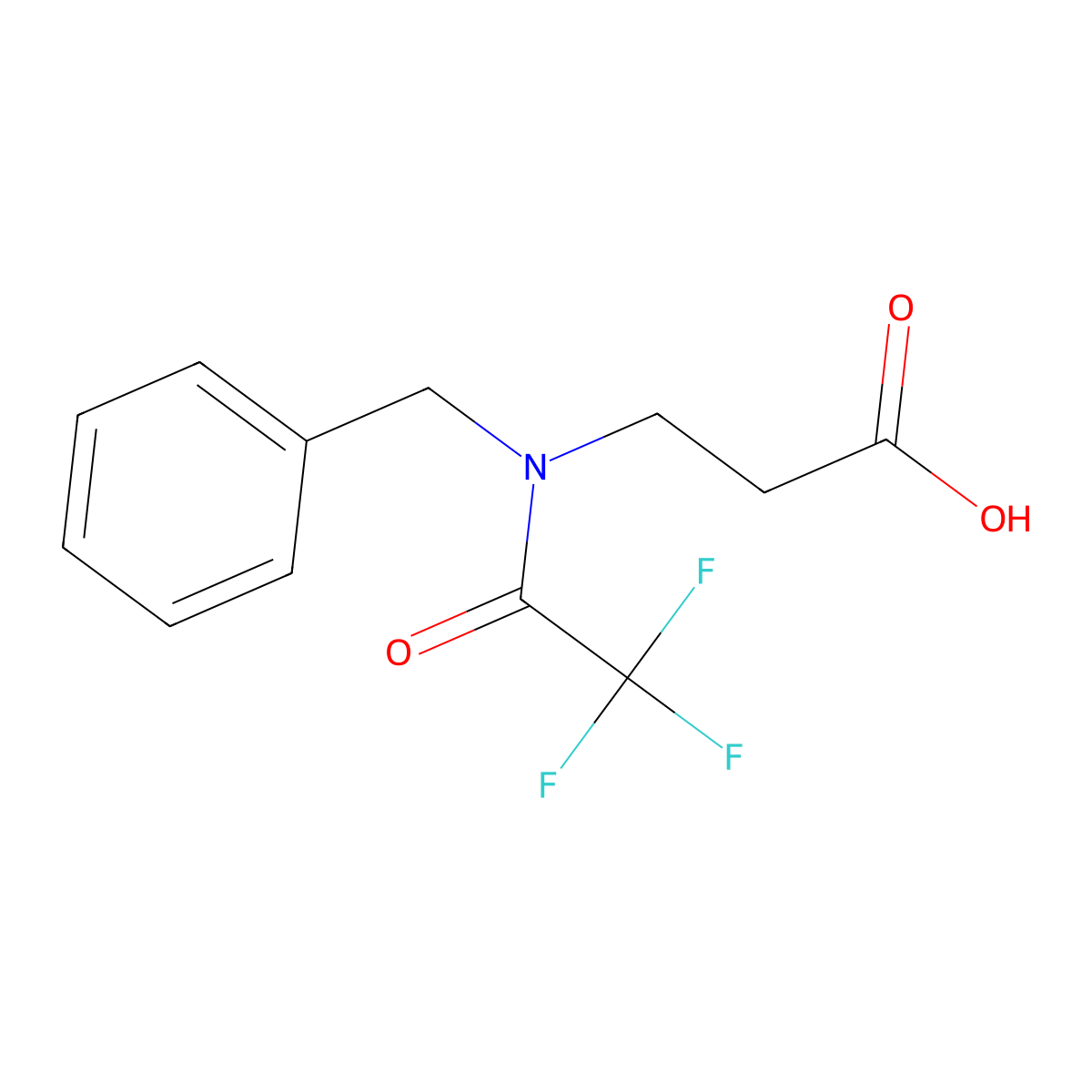 3-(N-benzyl-2,2,2-trifluoroacetamido)propanoic acid molecular structure, CAS 1482268-20-1