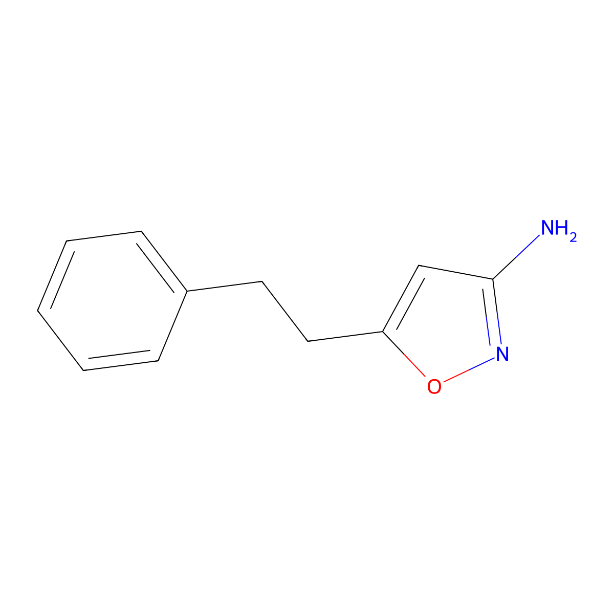 5-Phenethylisoxazol-3-amine molecular structure, CAS 1482288-06-1