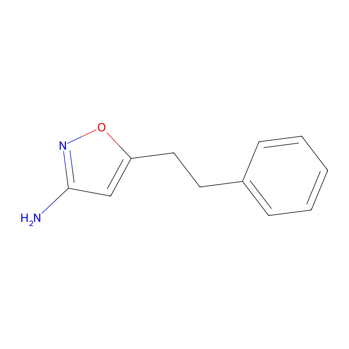 5-Phenethylisoxazol-3-amine molecular structure, CAS 1482288-06-1