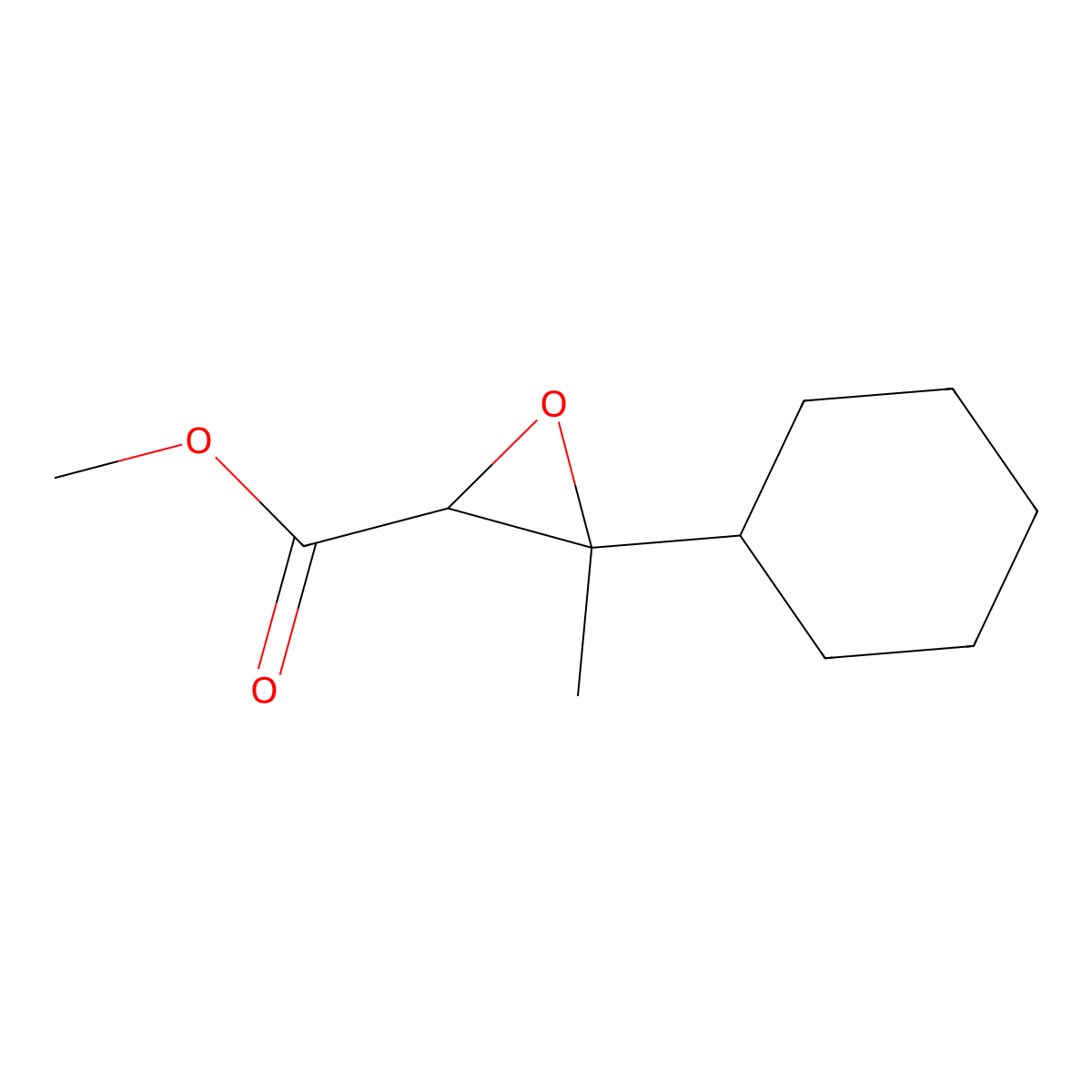 Methyl 3-cyclohexyl-3-methyloxirane-2-carboxylate molecular structure, CAS 1482294-04-1