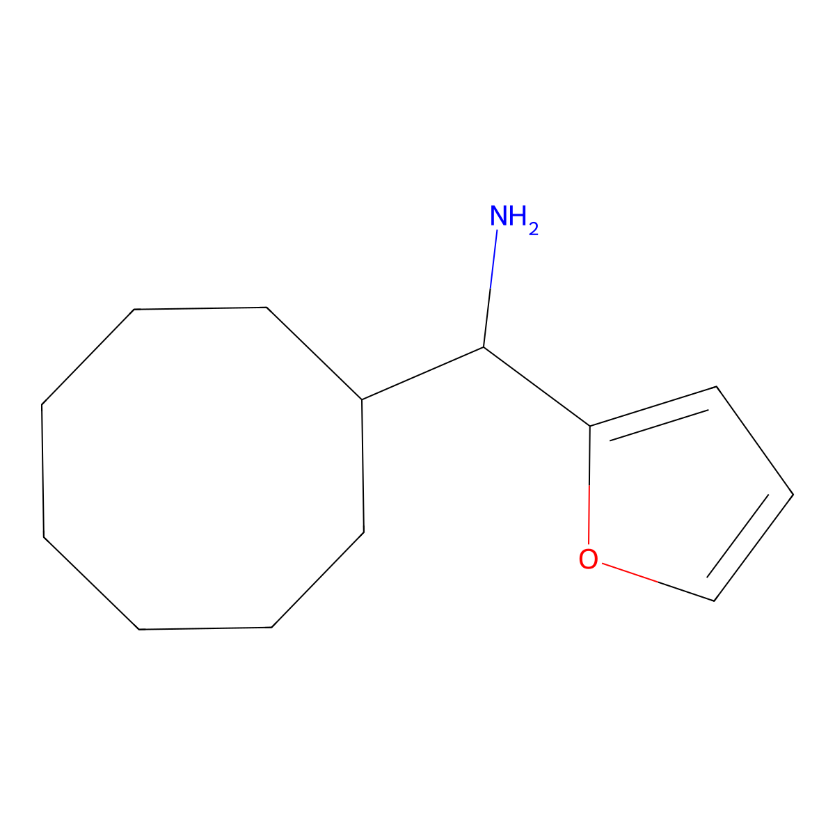 Cyclooctyl(furan-2-yl)methanamine molecular structure, CAS 1482294-06-3