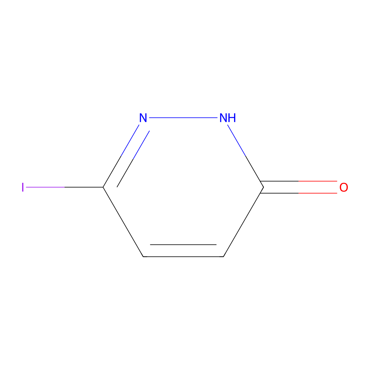 6-iodopyridazin-3(2H)-one molecular structure, CAS 14823-09-7