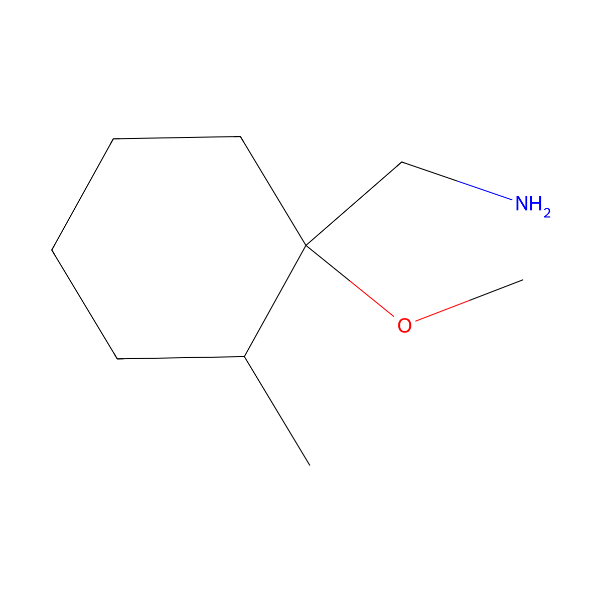 (1-Methoxy-2-methylcyclohexyl)methanamine molecular structure, CAS 1482313-66-5