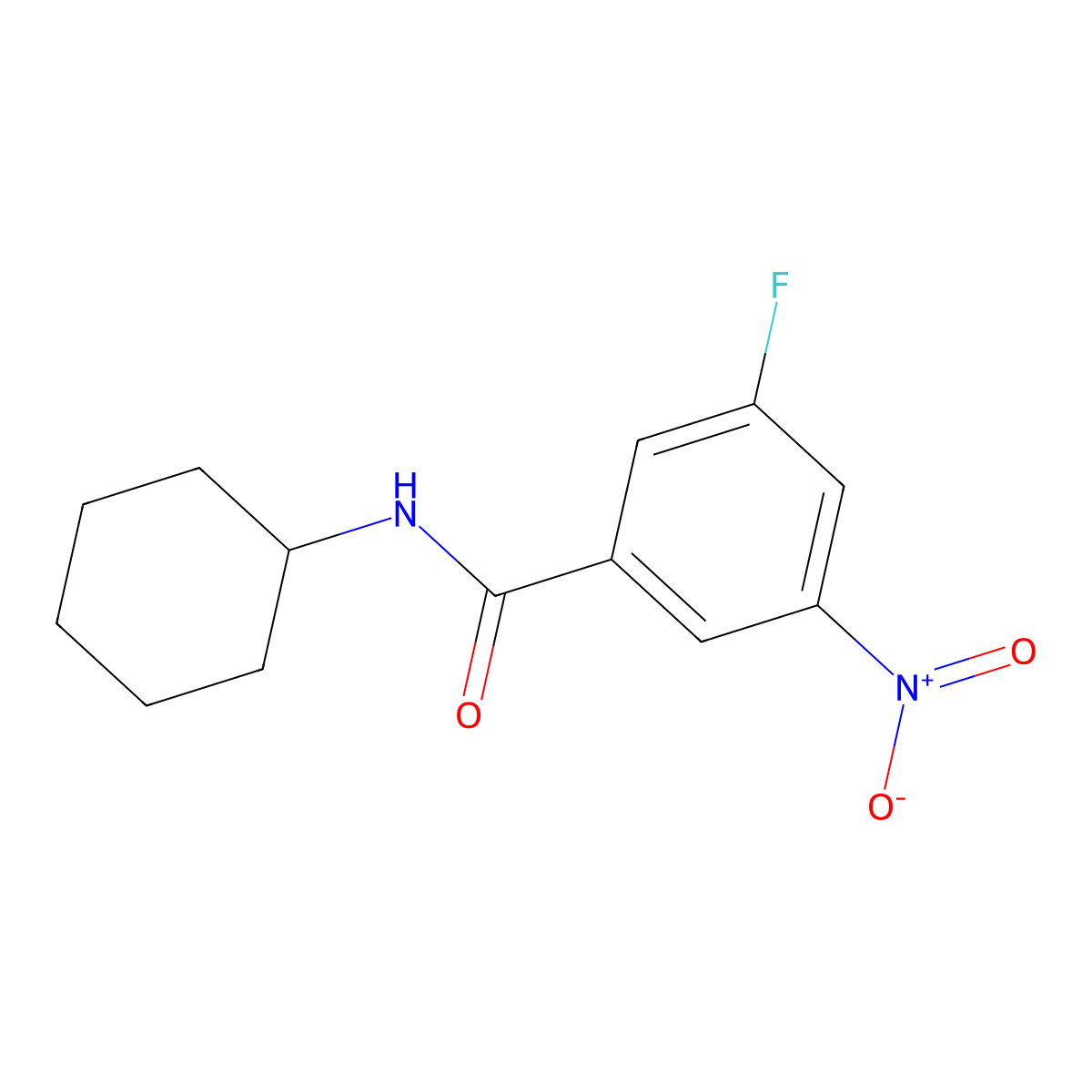 N-Cyclohexyl-3-fluoro-5-nitrobenzamide molecular structure, CAS 1482315-22-9