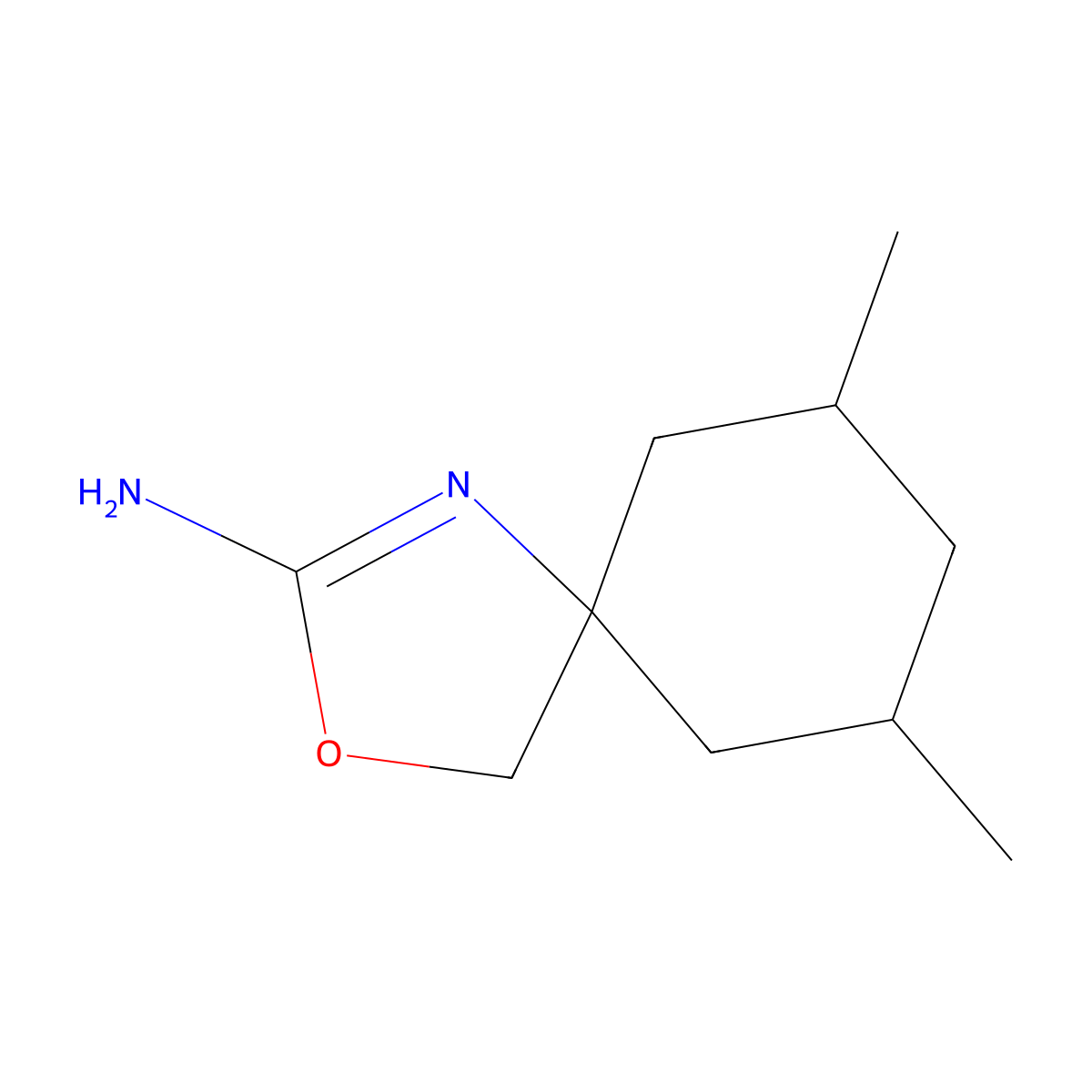 7,9-Dimethyl-3-oxa-1-azaspiro[4.5]dec-1-en-2-amine molecular structure, CAS 1482321-69-6