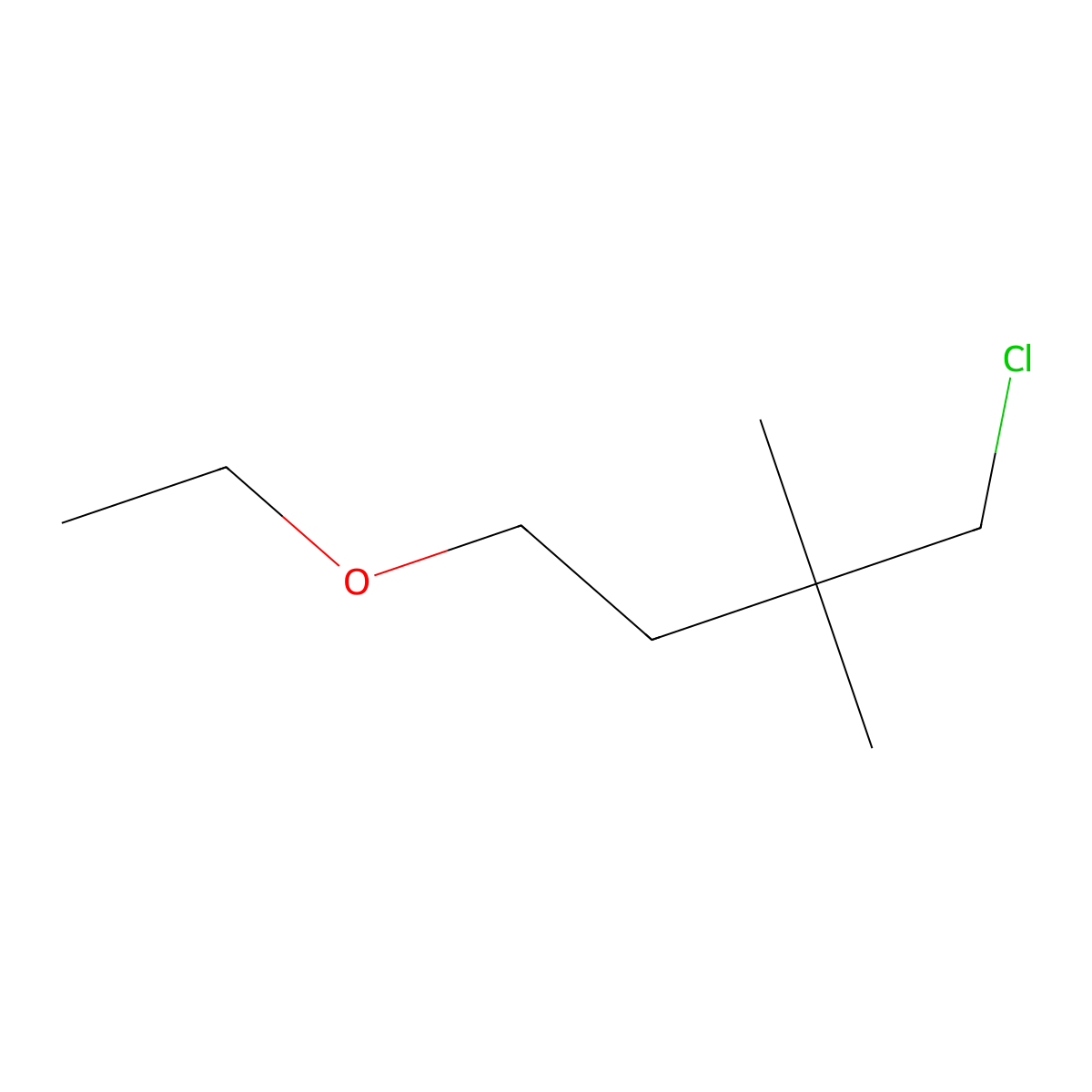 1-Chloro-4-ethoxy-2,2-dimethylbutane molecular structure, CAS 1482325-13-2