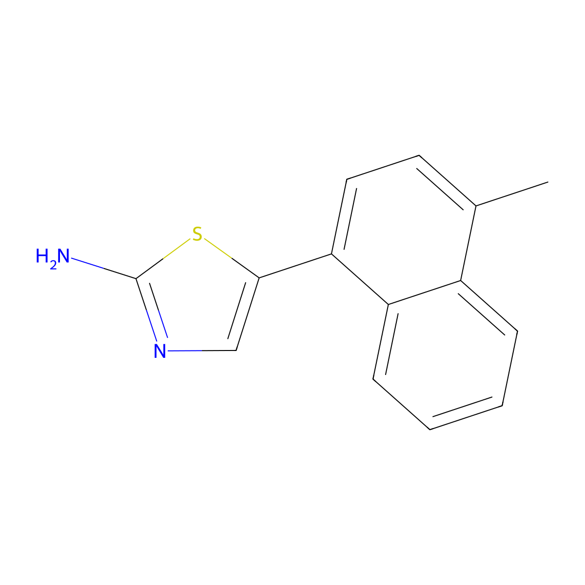 5-(4-Methylnaphthalen-1-yl)thiazol-2-amine molecular structure, CAS 1482332-56-8