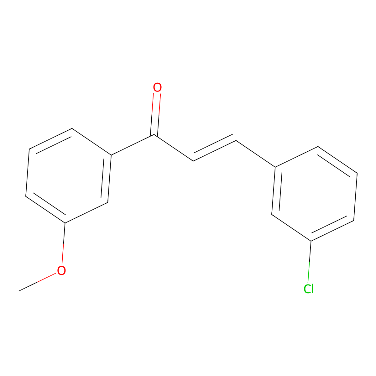 (2E)-3-(3-Chlorophenyl)-1-(3-methoxyphenyl)prop-2-en-1-one molecular structure, CAS 1482338-61-3