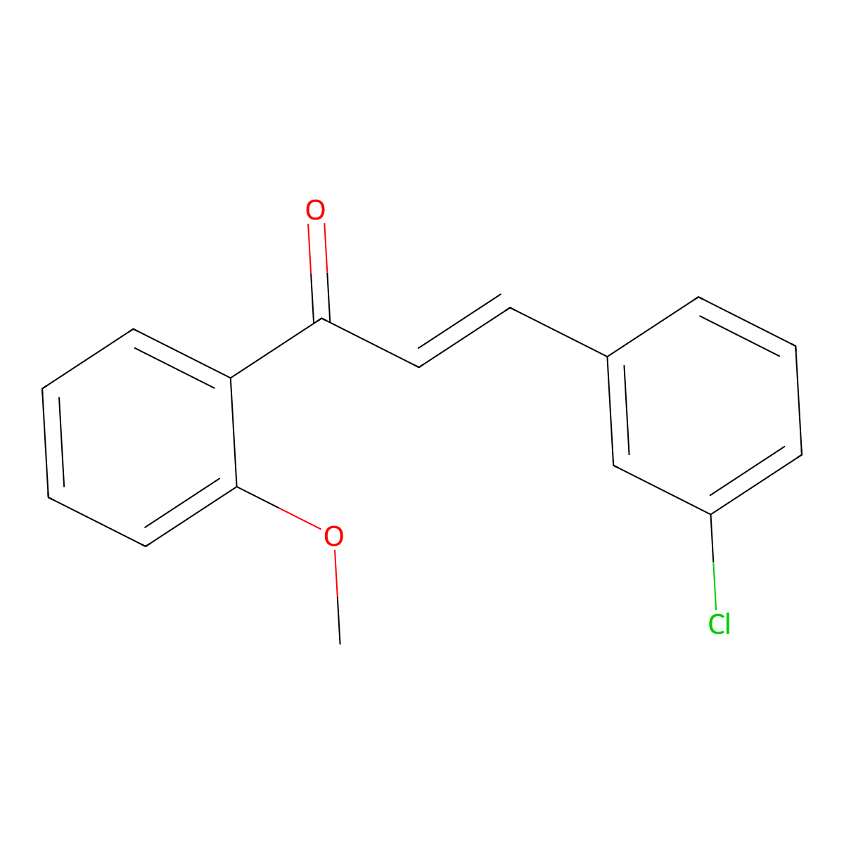 (2E)-3-(3-Chlorophenyl)-1-(2-methoxyphenyl)prop-2-en-1-one molecular structure, CAS 1482338-67-9