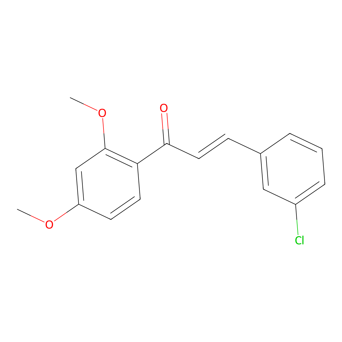 3-(3-Chlorophenyl)-1-(2,4-dimethoxyphenyl)prop-2-en-1-one molecular structure, CAS 1482338-71-5