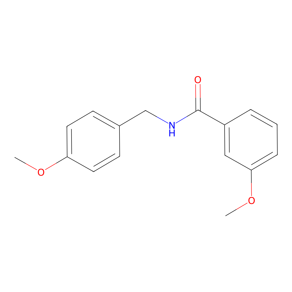 3-methoxy-N-[(4-methoxyphenyl)methyl]benzamide molecular structure, CAS 148234-98-4