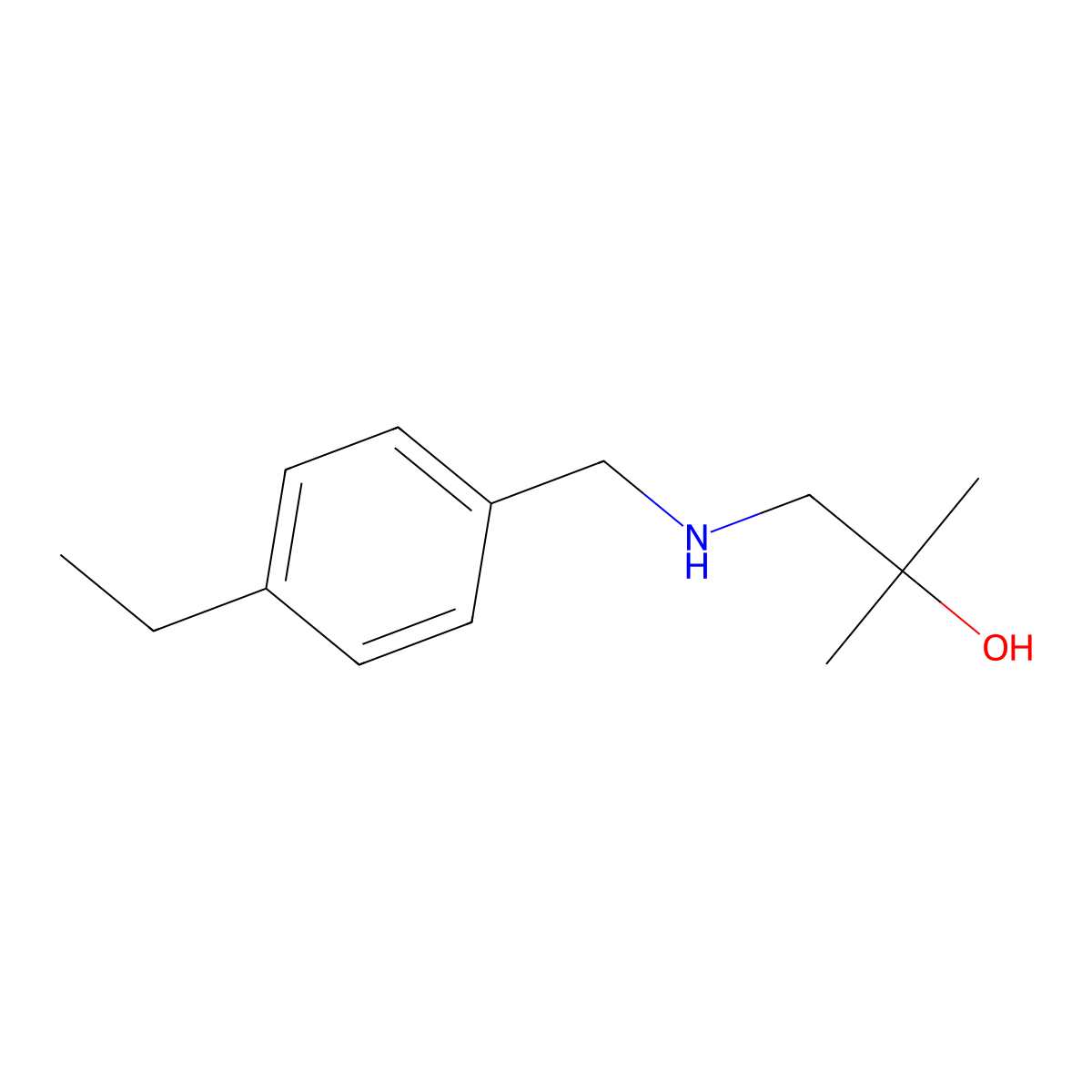1-((4-Ethylbenzyl)amino)-2-methylpropan-2-ol molecular structure, CAS 1482341-94-5