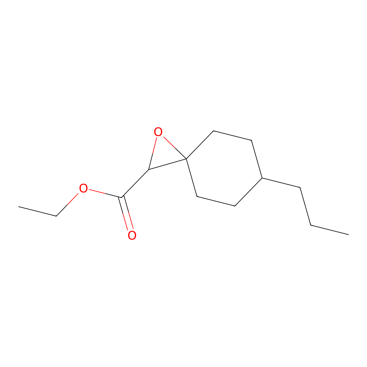 Ethyl 6-propyl-1-oxaspiro[2.5]octane-2-carboxylate molecular structure, CAS 1482343-67-8