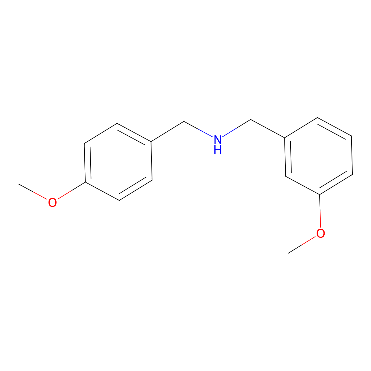 (3-Methoxy-benzyl)-(4-methoxy-benzyl)-amine molecular structure, CAS 148235-02-3