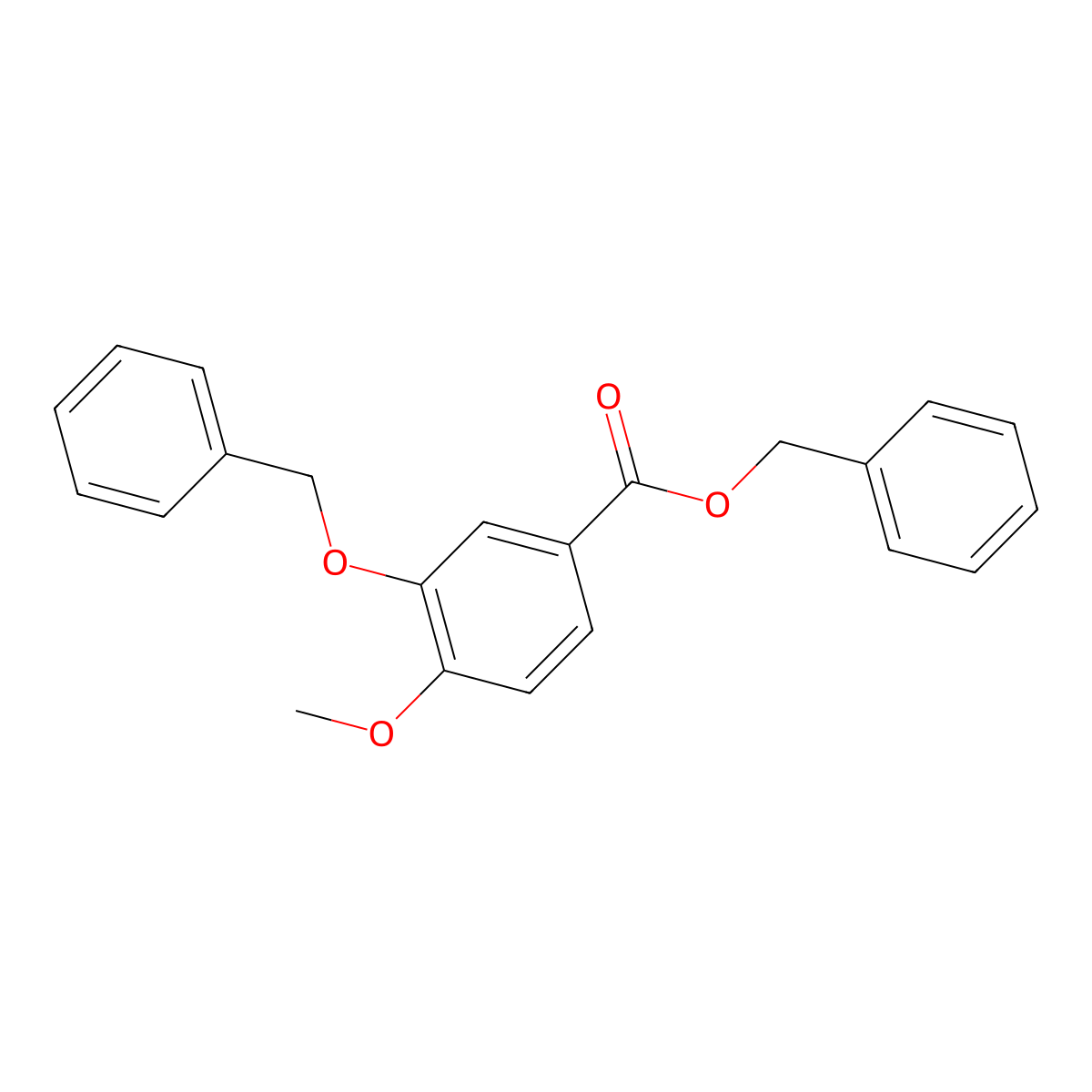 Benzyl 3-(benzyloxy)-4-methoxybenzoate molecular structure, CAS 148235-40-9