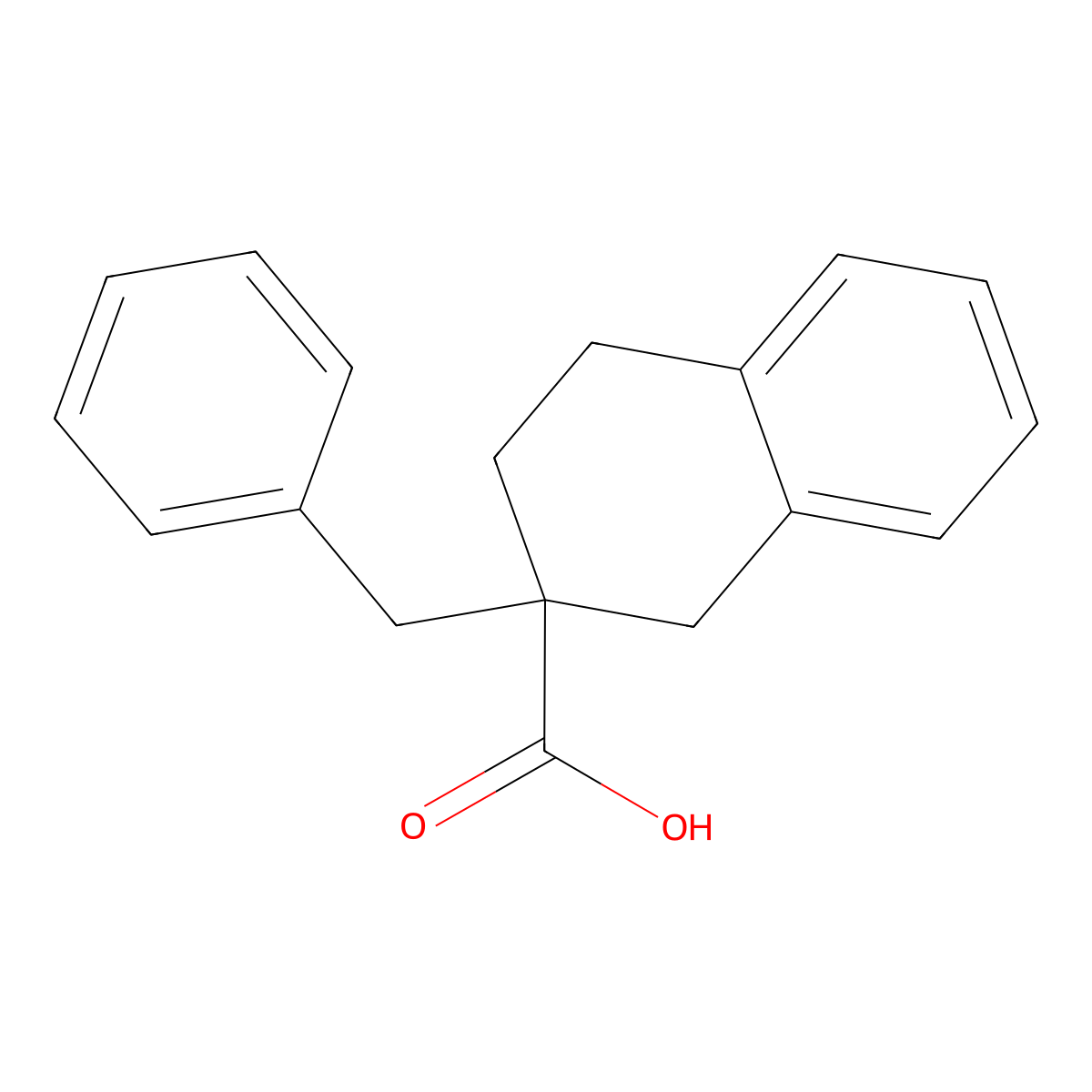 2-Benzyl-1,2,3,4-tetrahydronaphthalene-2-carboxylic acid molecular structure, CAS 1482357-77-6