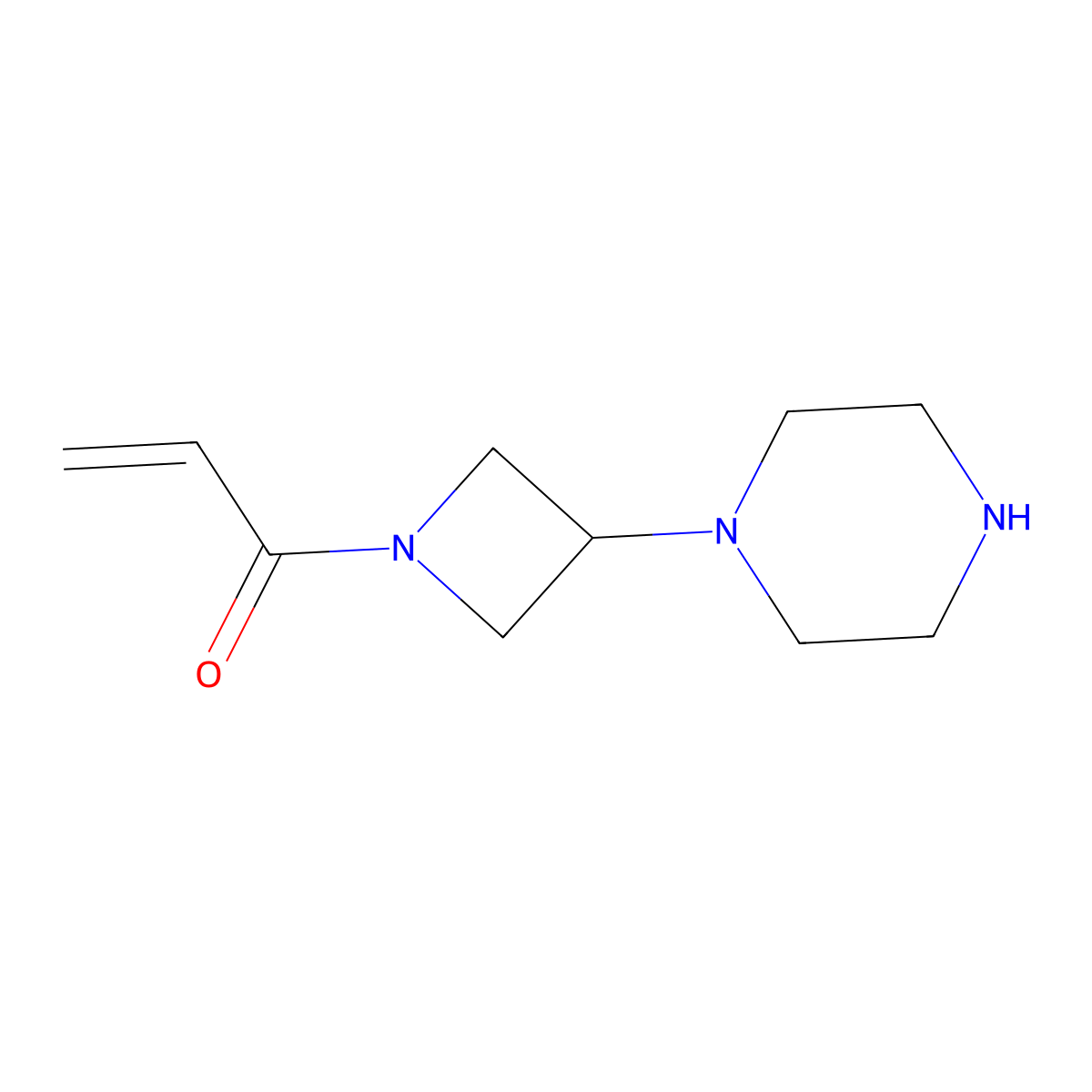 1-[3-(Piperazin-1-yl)azetidin-1-yl]prop-2-en-1-one molecular structure, CAS 1482364-91-9