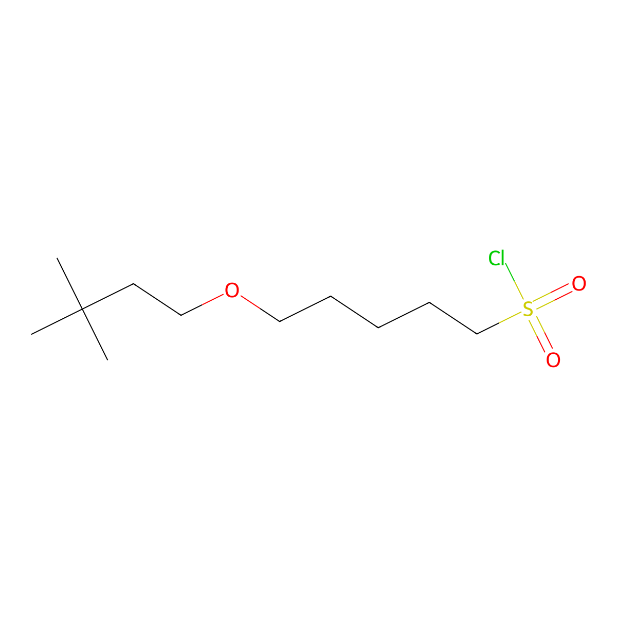 5-(3,3-Dimethylbutoxy)pentane-1-sulfonyl chloride molecular structure, CAS 1482368-34-2