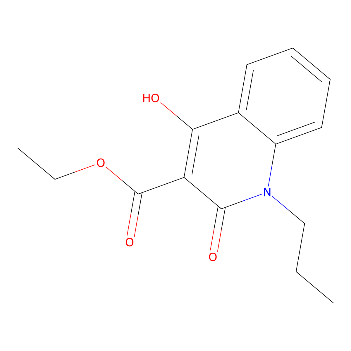 Ethyl 4-hydroxy-2-oxo-1-propyl-1,2-dihydroquinoline-3-carboxylate molecular structure, CAS 148237-78-9