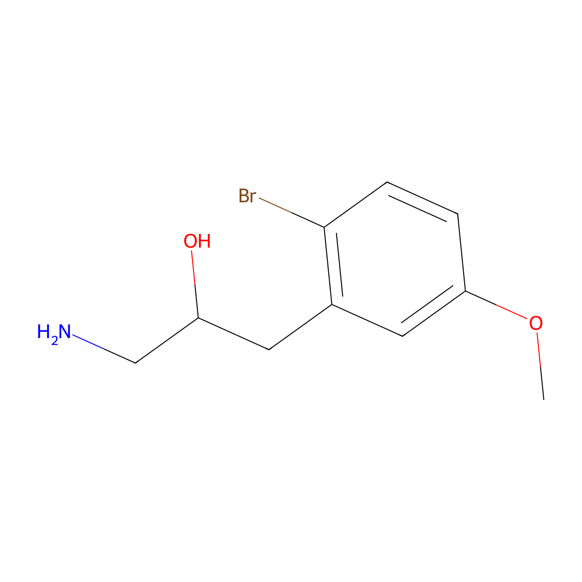 1-Amino-3-(2-bromo-5-methoxyphenyl)propan-2-ol molecular structure, CAS 1482386-09-3