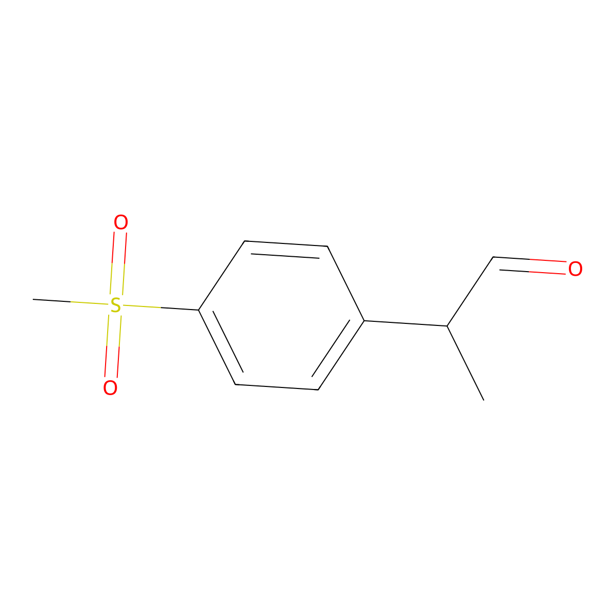 2-(4-Methanesulfonylphenyl)propanal molecular structure, CAS 1482387-26-7