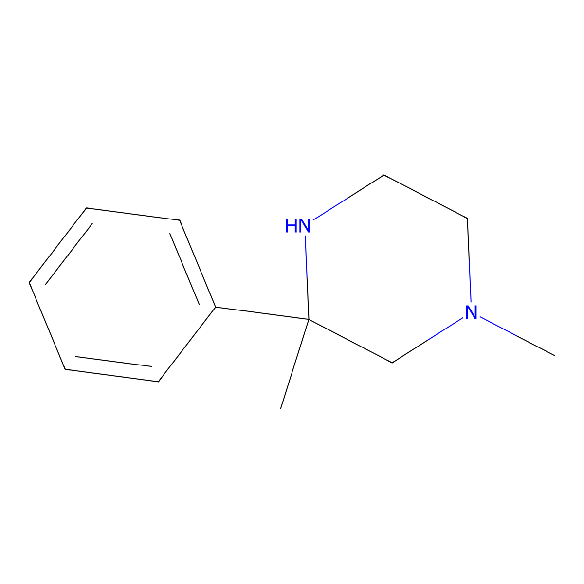 1,3-Dimethyl-3-phenylpiperazine molecular structure, CAS 1482387-71-2
