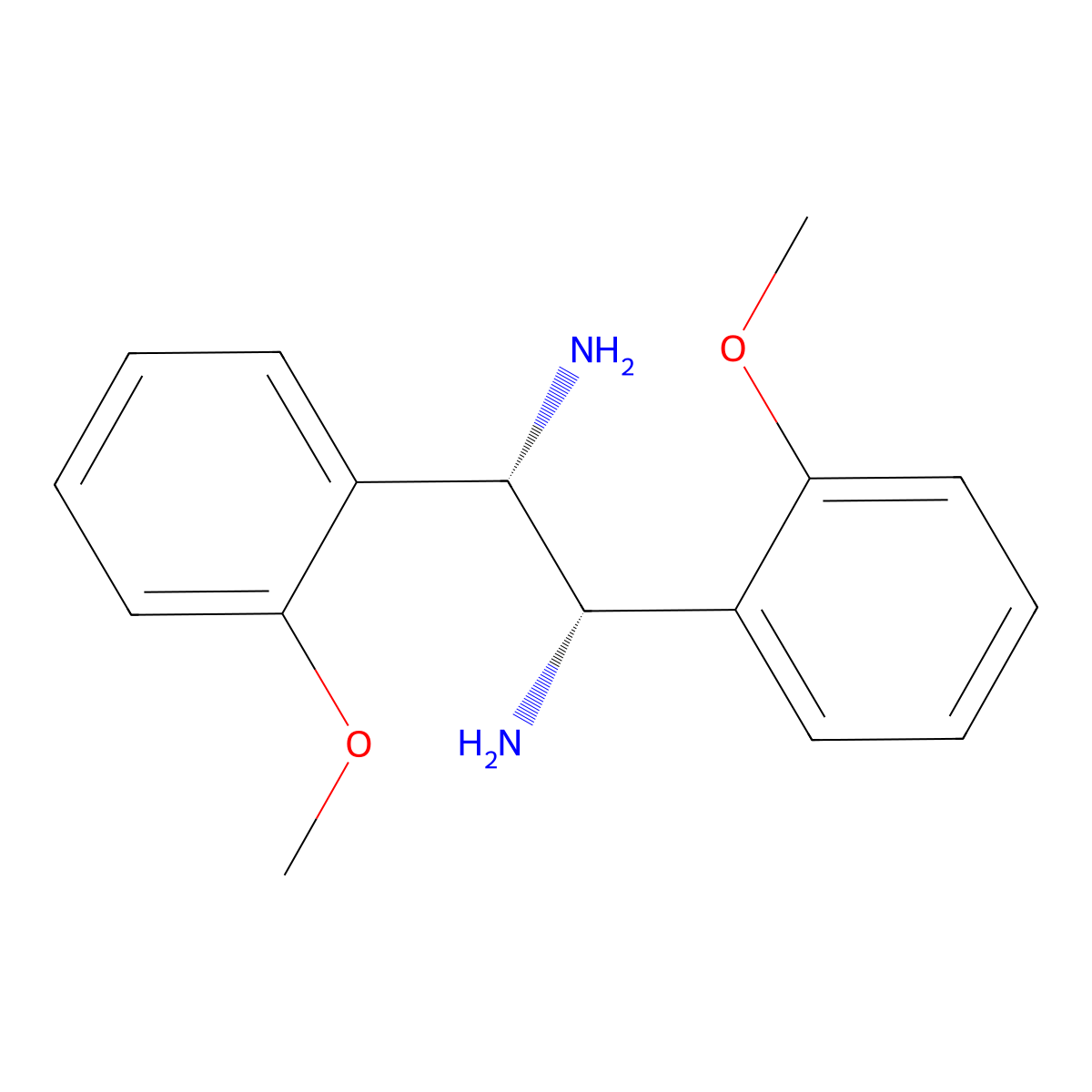 (S,S)-1,2-bis(2-methoxyphenyl)-1,2-ethanediamine molecular structure, CAS 148240-65-7