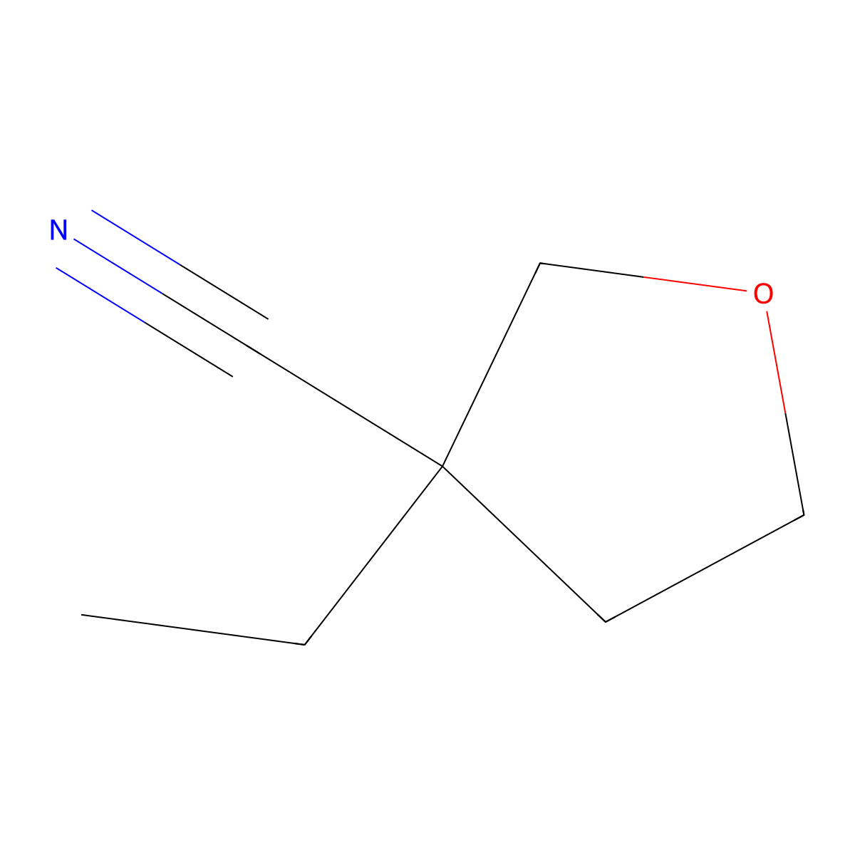 3-Ethyloxolane-3-carbonitrile molecular structure, CAS 1482405-51-5