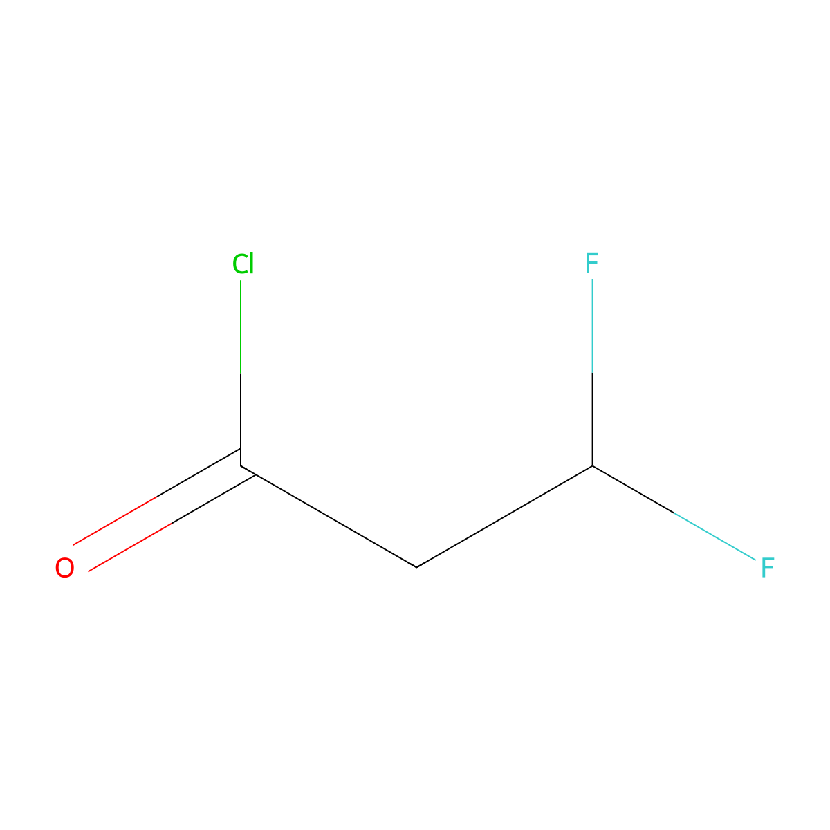 3,3-Difluoropropanoyl chloride molecular structure, CAS 1482440-33-4