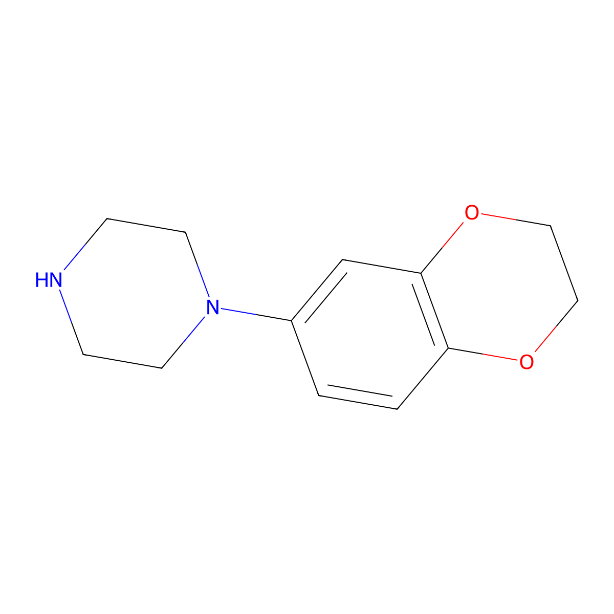 1-(2,3-Dihydro-benzo[1,4]dioxin-6-yl)-piperazine molecular structure, CAS 148245-18-5