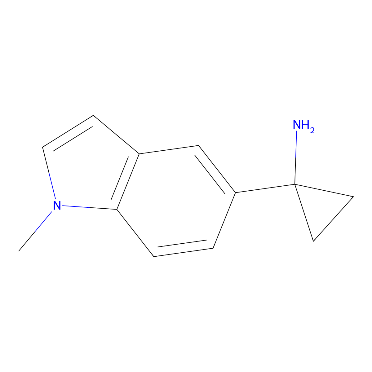 1-(1-methyl-1H-indol-5-yl)cyclopropan-1-amine molecular structure, CAS 1482468-17-6