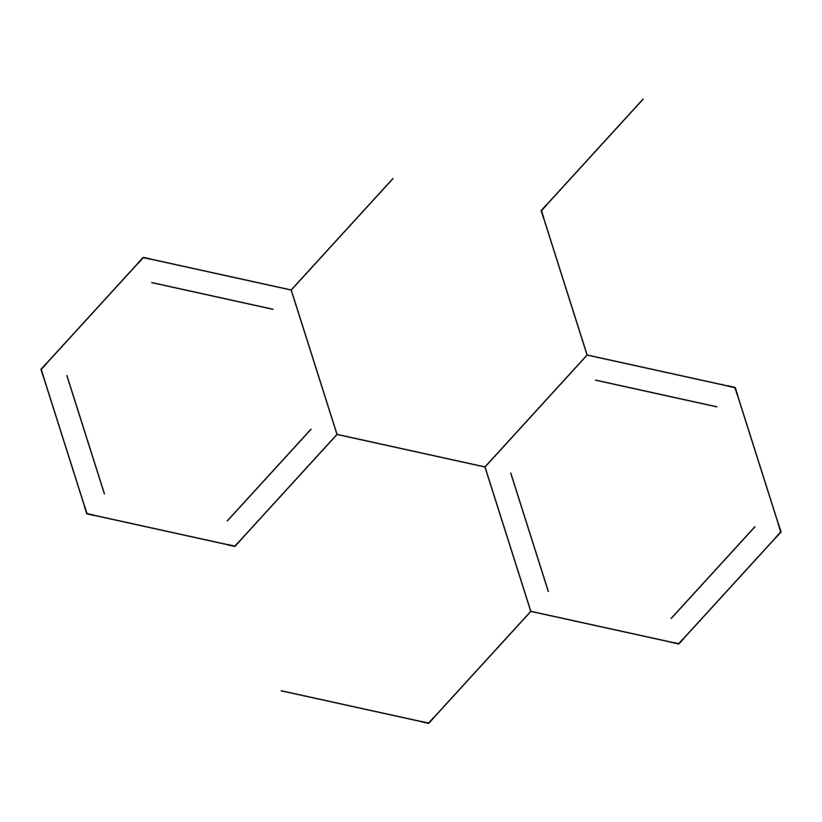 2,6-Diethyl-2'-methyl-1,1'-biphenyl molecular structure, CAS 1482498-12-3