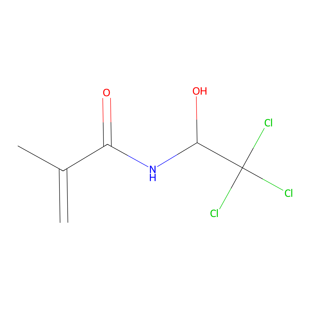 N-(2,2,2-Trichloro-1-hydroxyethyl)methacrylamide molecular structure, CAS 14825-93-5