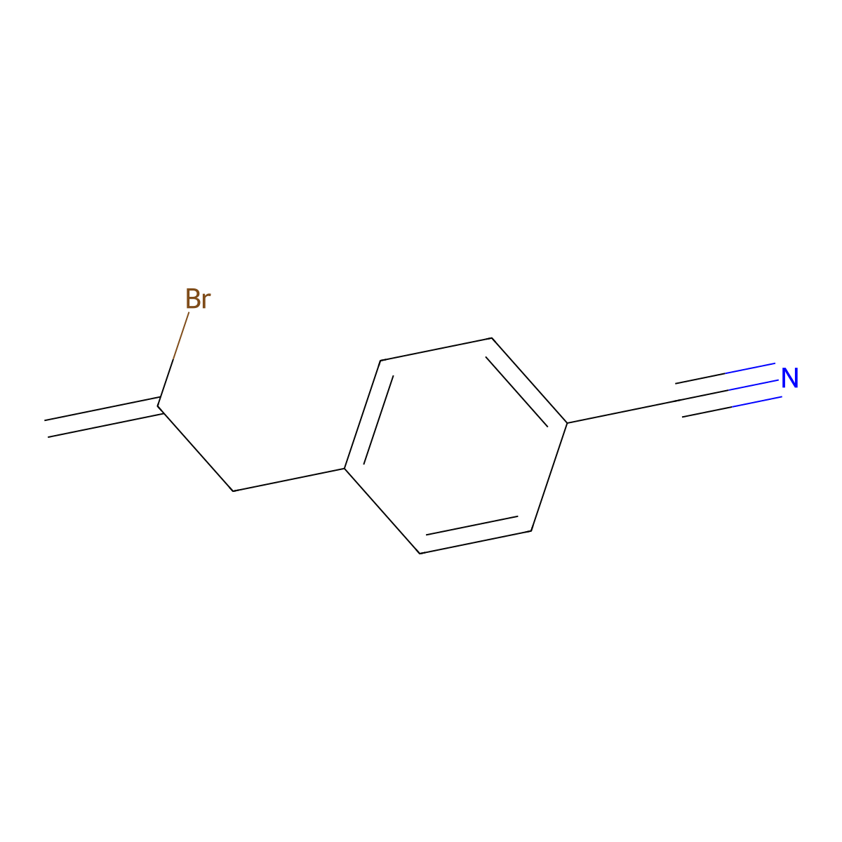 2-Bromo-3-(4-cyanophenyl)-1-propene molecular structure, CAS 148252-40-8