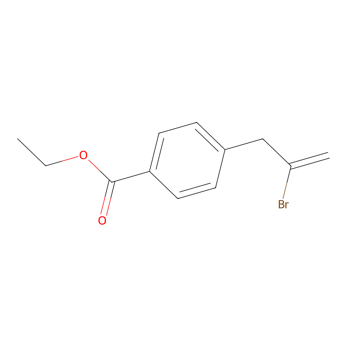 2-Bromo-3-(4-carboethoxyphenyl)-1-propene molecular structure, CAS 148252-42-0