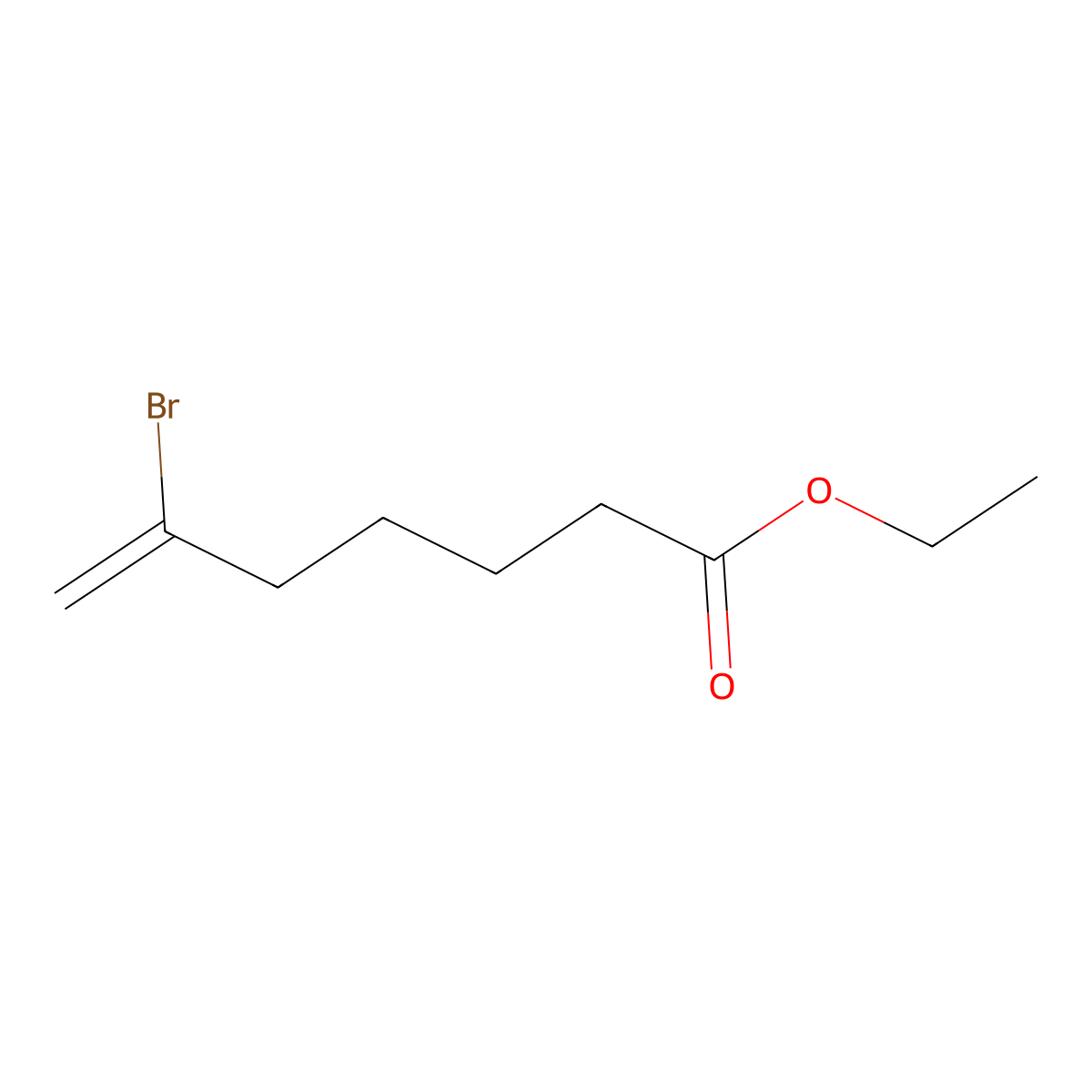 Ethyl 6-bromo-6-heptenoate molecular structure, CAS 148252-43-1