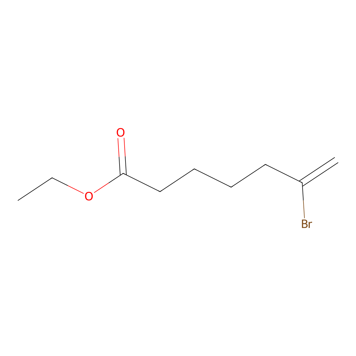 Ethyl 6-bromo-6-heptenoate molecular structure, CAS 148252-43-1