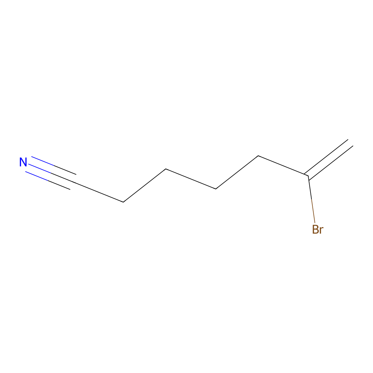6-Bromohept-6-enenitrile molecular structure, CAS 148252-44-2