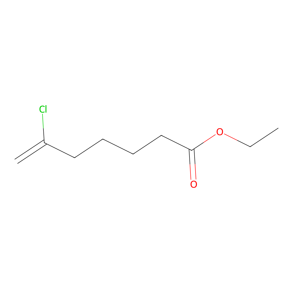 Ethyl 6-chlorohept-6-enoate molecular structure, CAS 148252-46-4