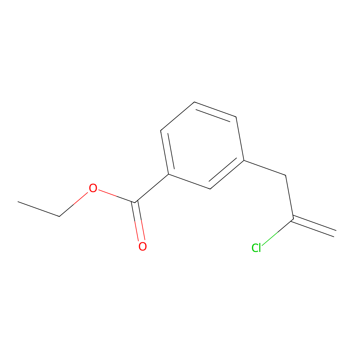 3-(3-Carboethoxyphenyl)-2-chloro-1-propene molecular structure, CAS 148252-48-6