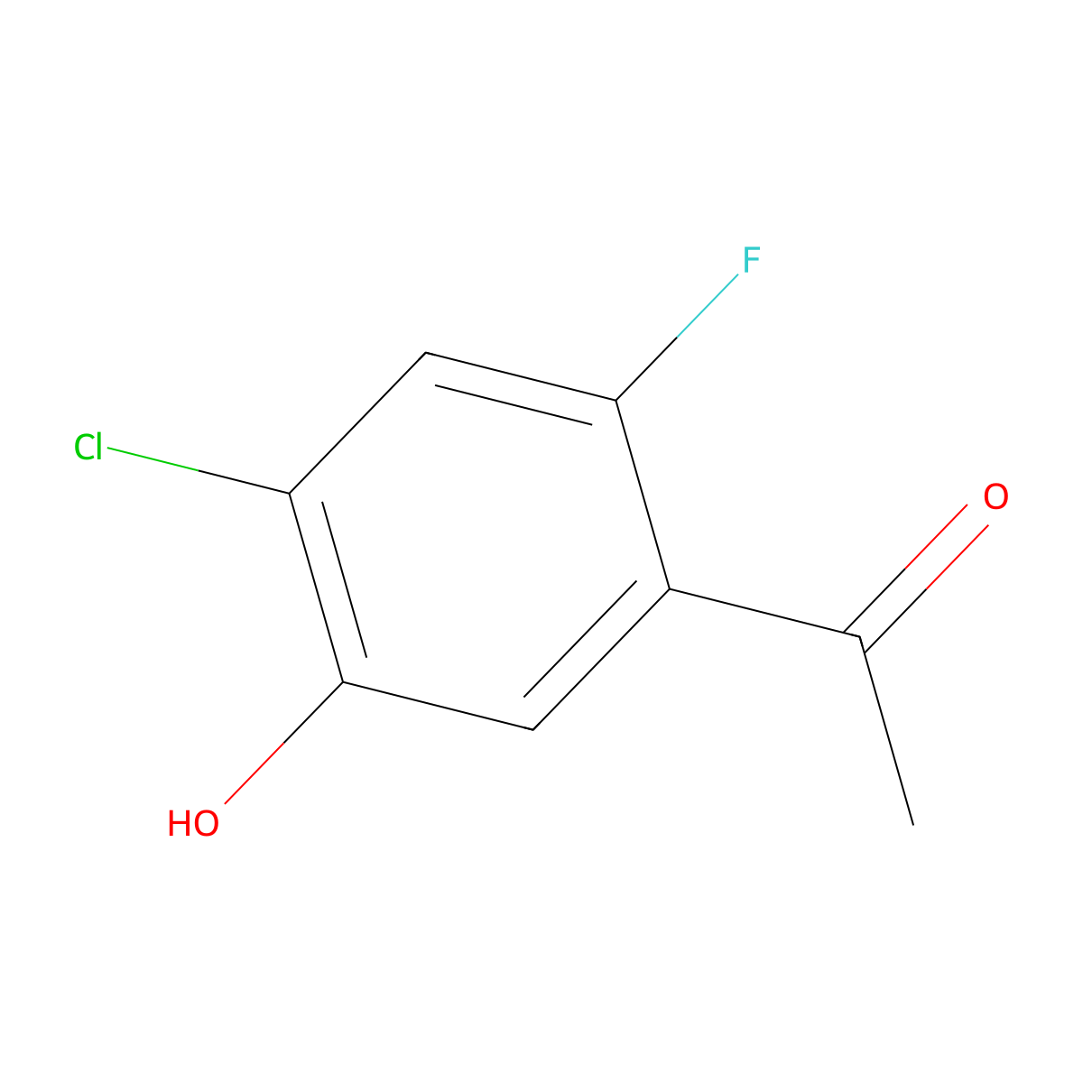 1-(4-Chloro-2-fluoro-5-hydroxyphenyl)ethanone molecular structure, CAS 148254-30-2