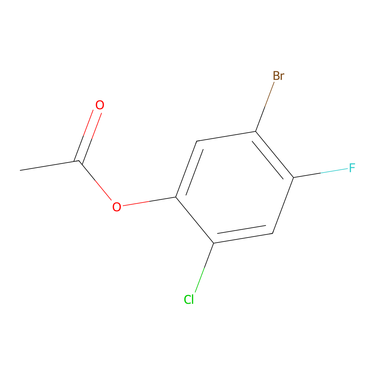 5-Bromo-2-chloro-4-fluorophenyl acetate molecular structure, CAS 148254-36-8