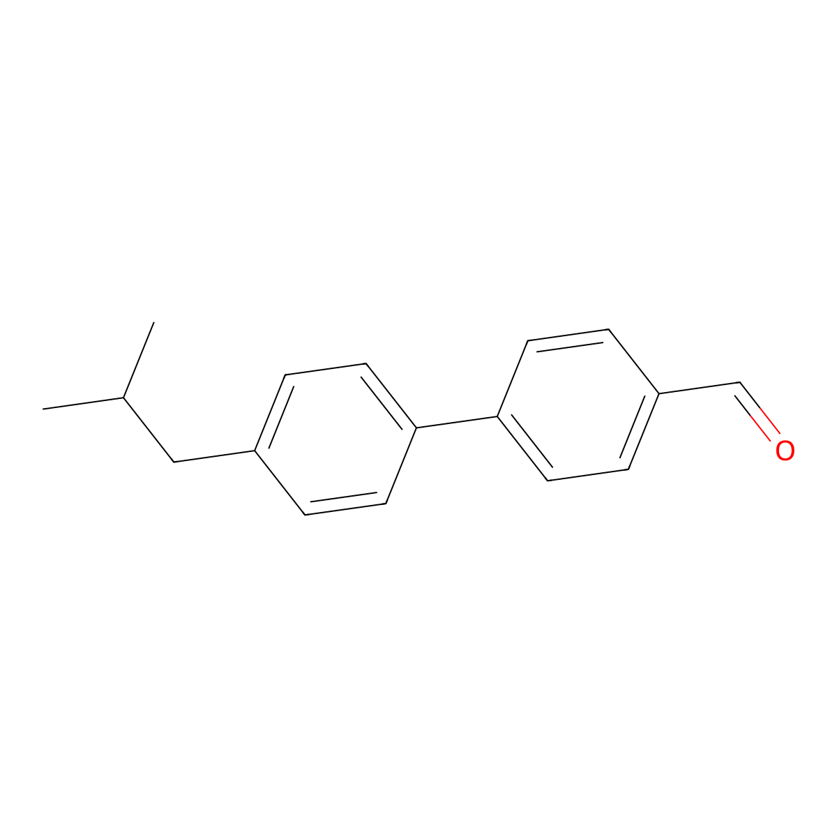 4-[4-(2-Methylpropyl)phenyl]benzaldehyde molecular structure, CAS 148254-70-0