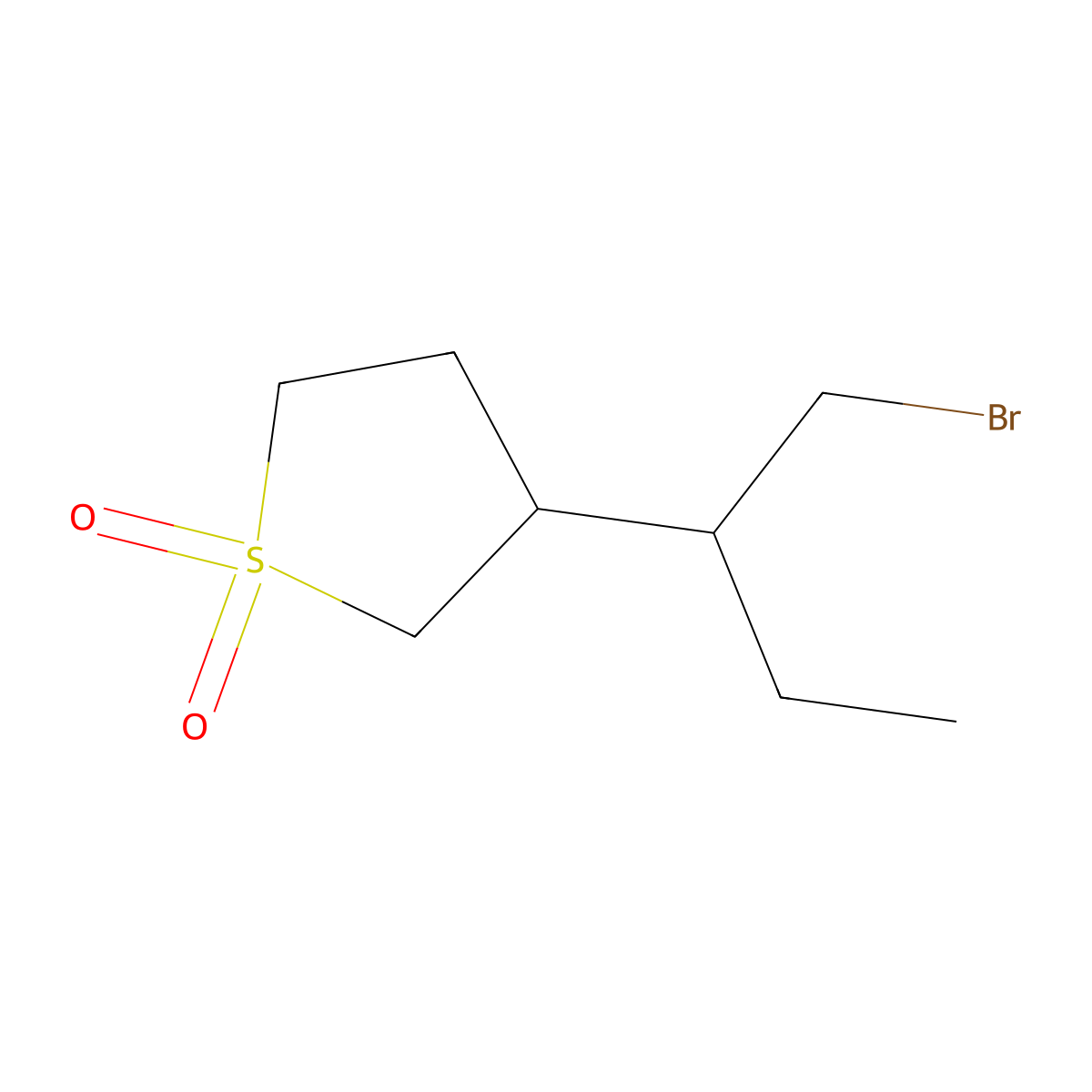 3-(1-Bromobutan-2-yl)-1lambda6-thiolane-1,1-dione molecular structure, CAS 1482546-65-5