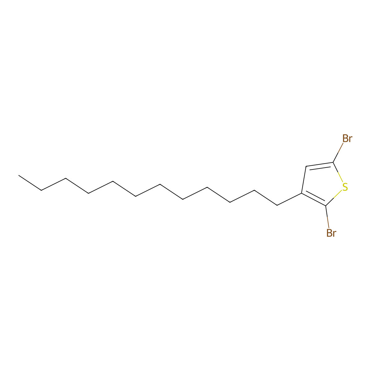 2,5-Dibromo-3-dodecylthiophene molecular structure, CAS 148256-63-7